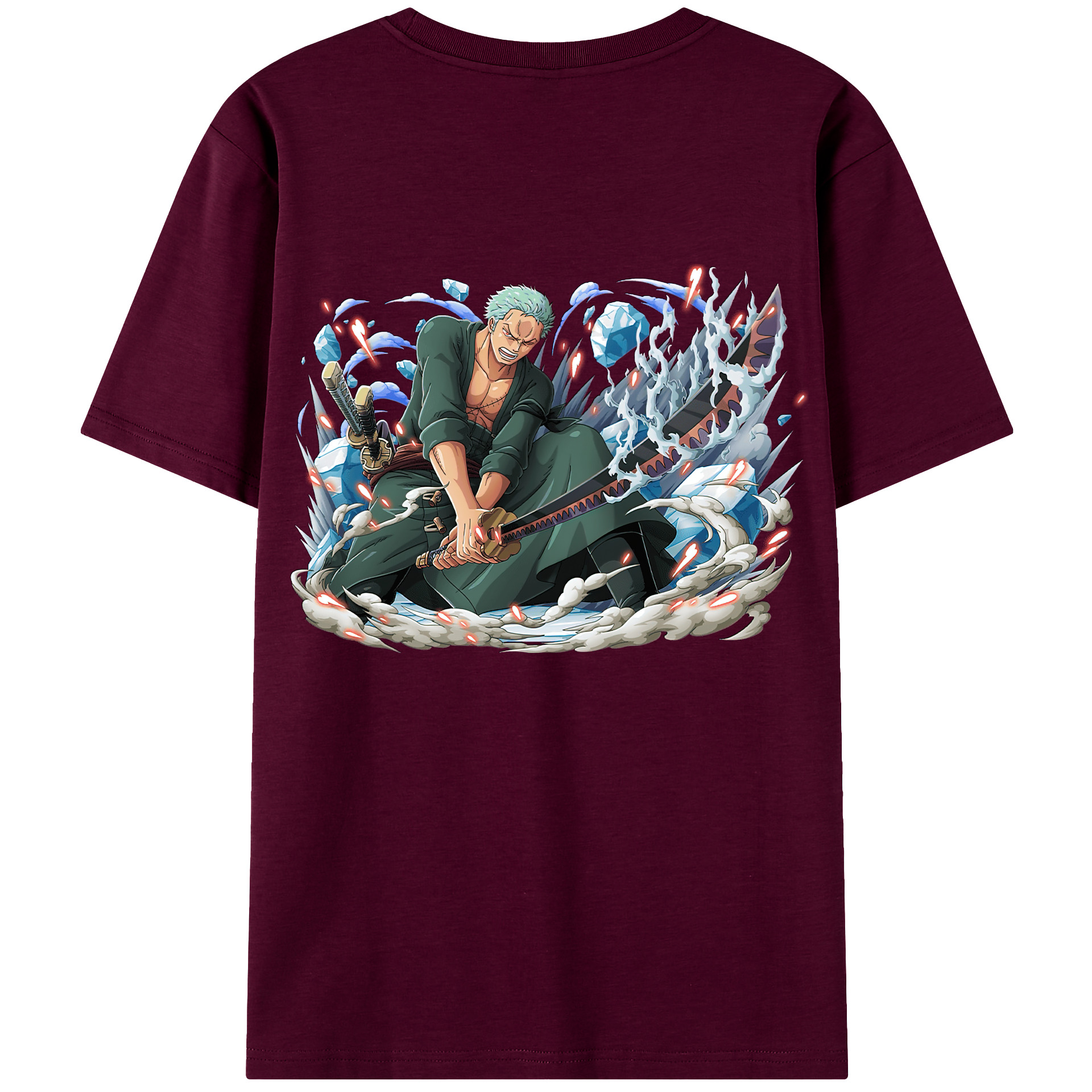 ワンピース ロロノア・ゾロ ONE PIECE Roronoa Zoro レディース半袖Tシャツ(バックプリント)
